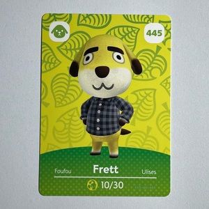 Animal Crossing Amiibo Card - Frett- 445